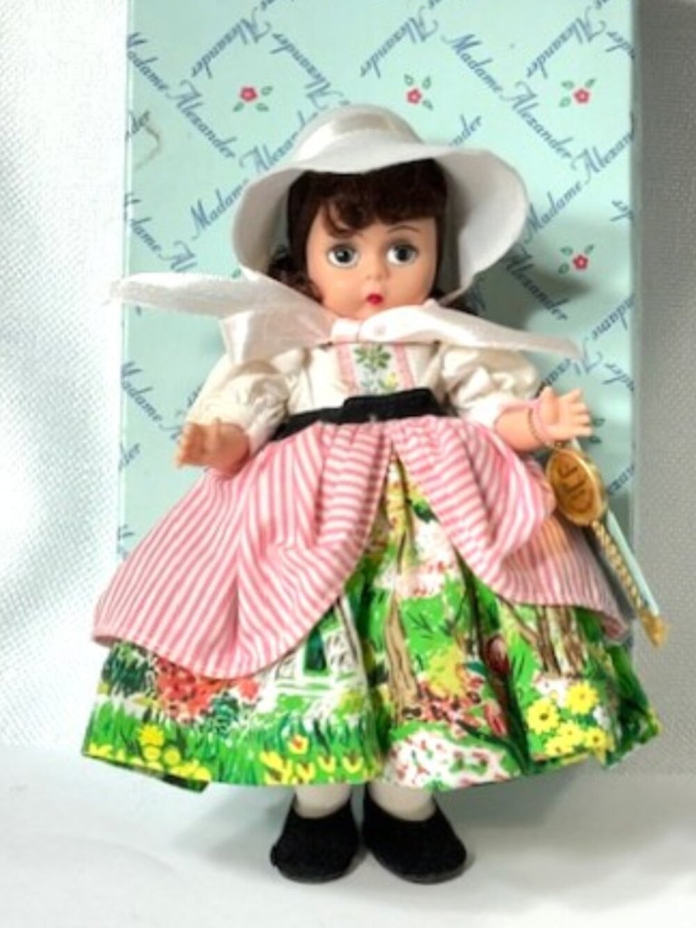 Rare Madame Alexander restrung 8" Mary Mary Quite Contrary doll.